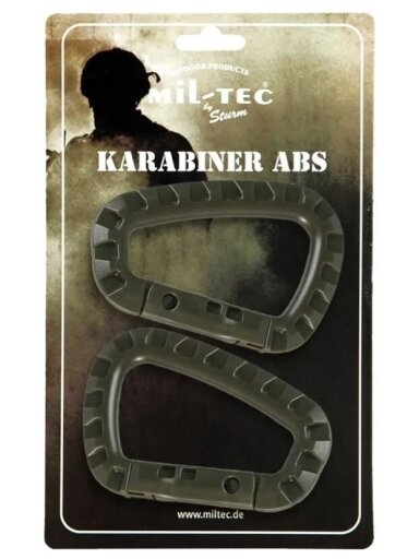 MIL-TEC abs taktiniai karabinai žalios spalvos 2 vnt 15921001 MIL-TEC abs taktiniai karabinai žalios spalvos 2 vnt 15921001