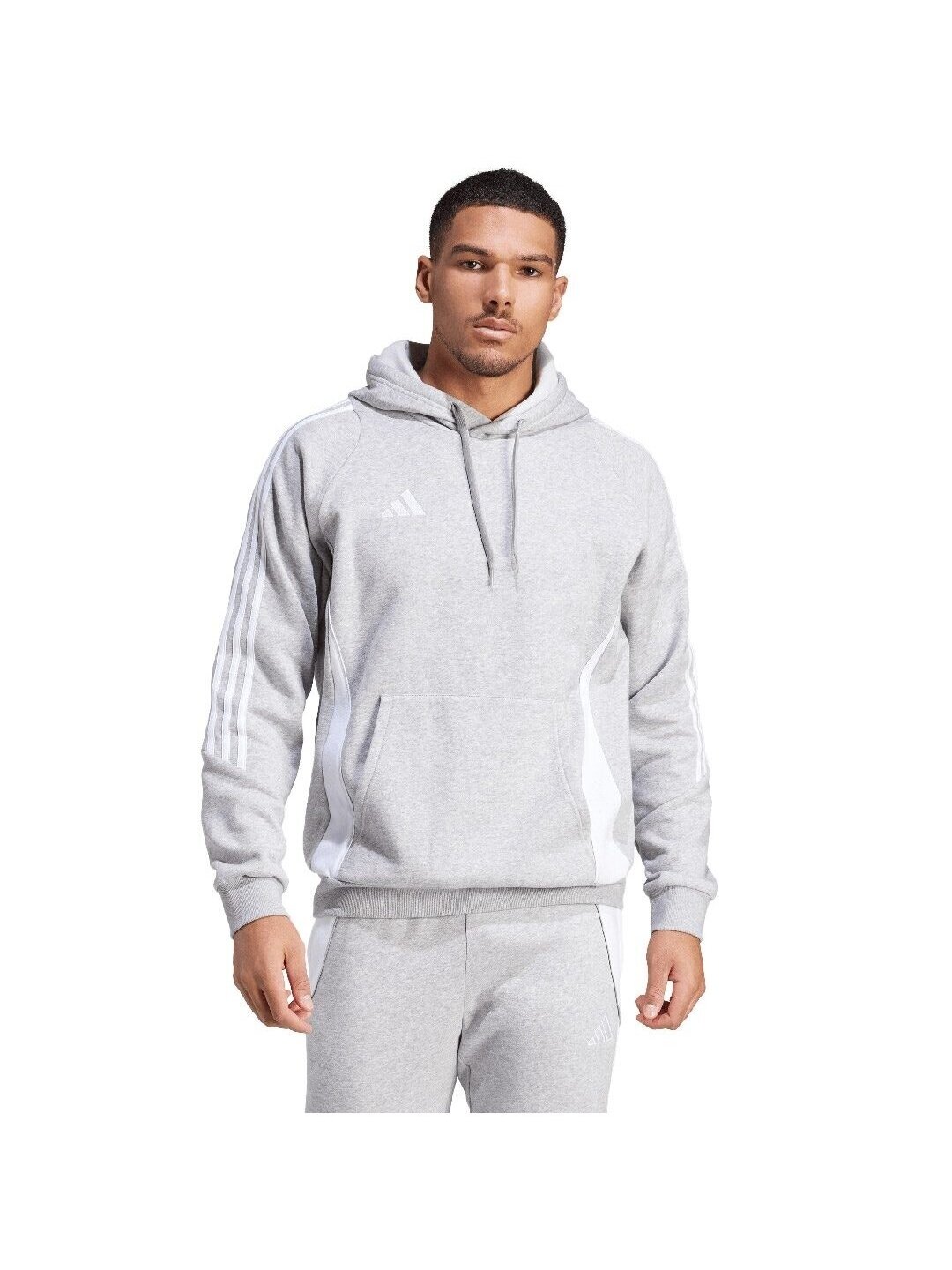 Adidas Tiro 24 Sweat vyriškas džemperis su gobtuvu, pilkas IR7545 4