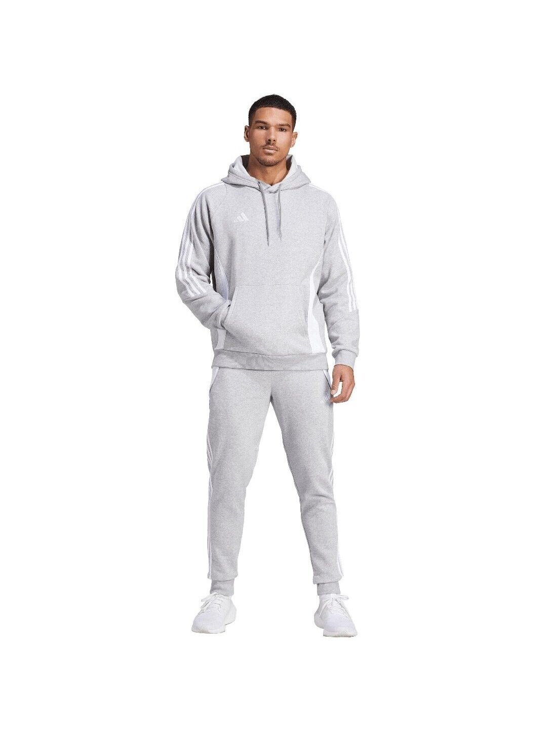 Adidas Tiro 24 Sweat vyriškas džemperis su gobtuvu, pilkas IR7545 5