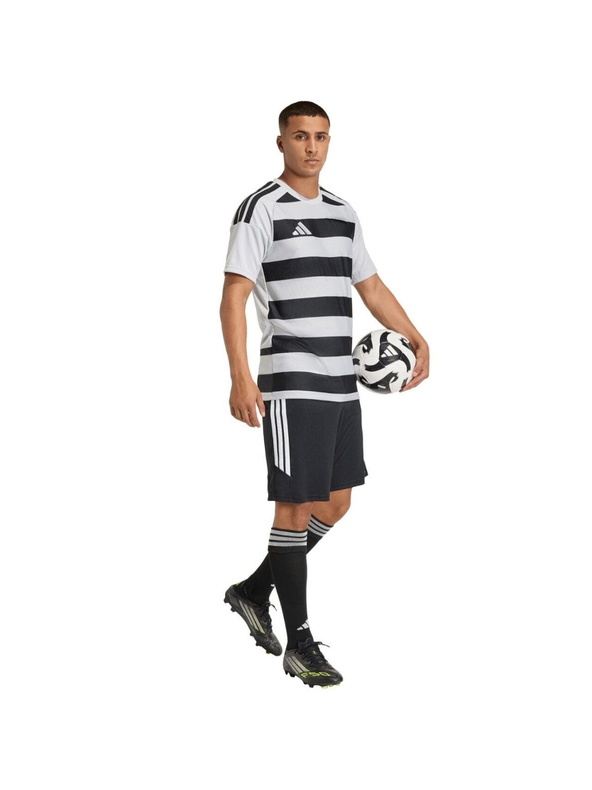 adidas Hooped 26 Jersey vyrams pilka-juoda KF3396 7