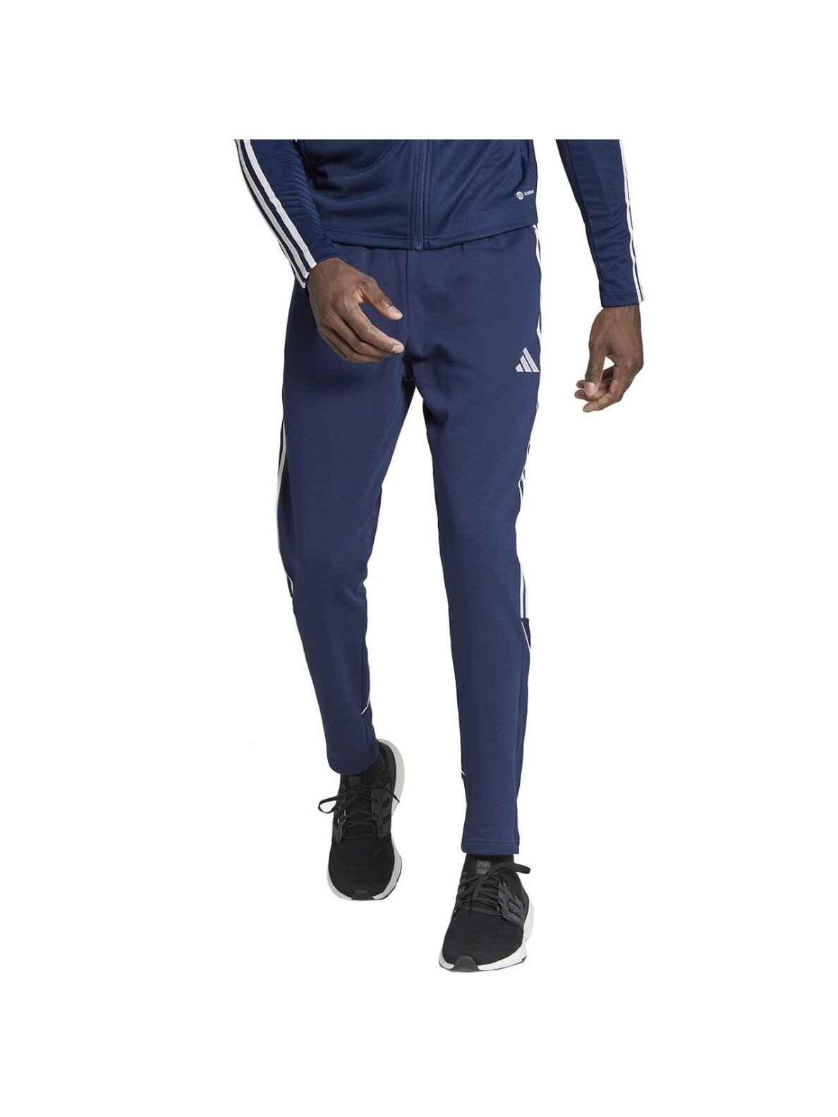 Adidas Tiro 23 League Sweat Tracksuit vyriškos sportinis kostiumas, tamsiai mėlyna HS3612 1 Adidas Tiro 23 League Sweat Tracksuit vyriškos sportinis kostiumas, tamsiai mėlyna HS3612 1