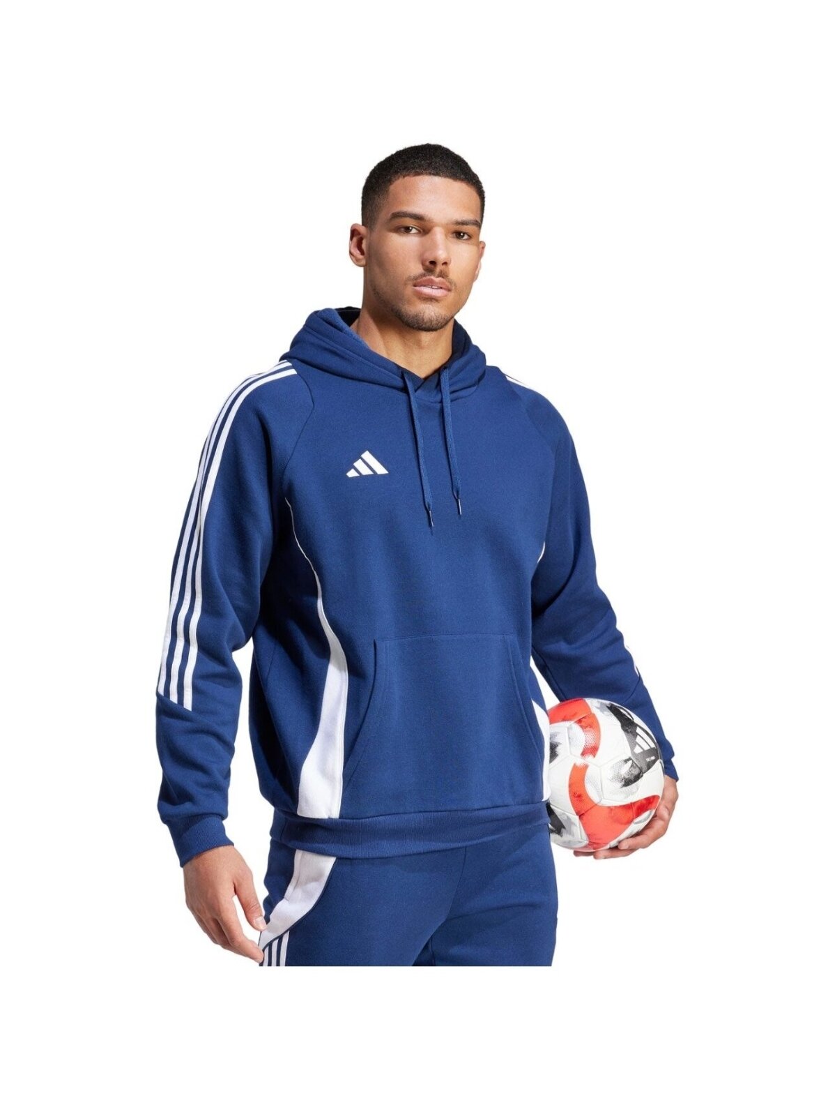 Adidas Tiro 24 Sweat Hooded vyriškas džemperis, mėlynas IR7546 2 Adidas Tiro 24 Sweat Hooded vyriškas džemperis, mėlynas IR7546 2