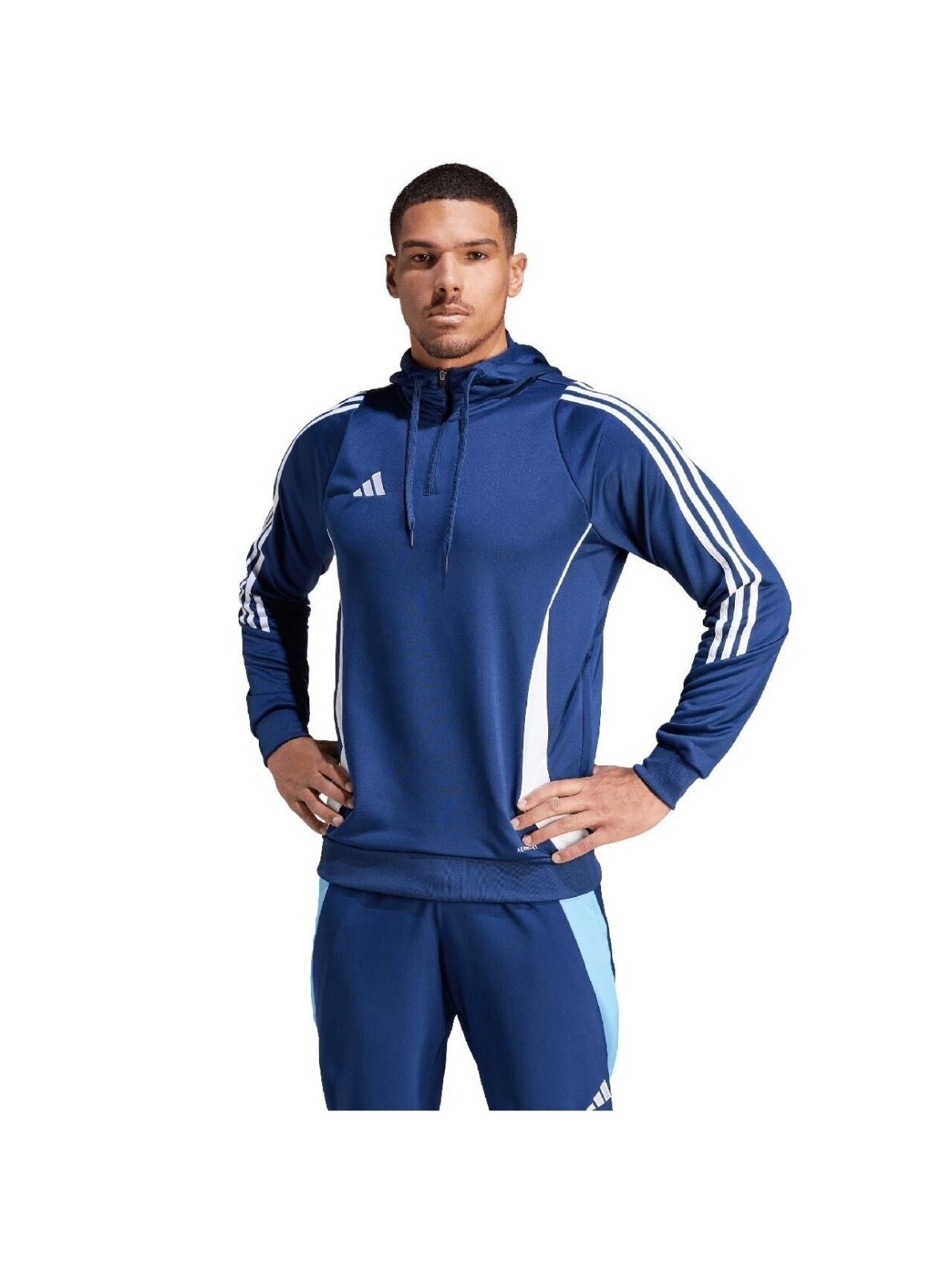 Adidas Tiro 24 Training vyriškas džemperis su gobtuvu, mėlynas IR9398 2