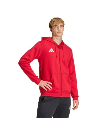 adidas Entrada 26 FZ Hoody vyriškas džemperis raudonas KF5944