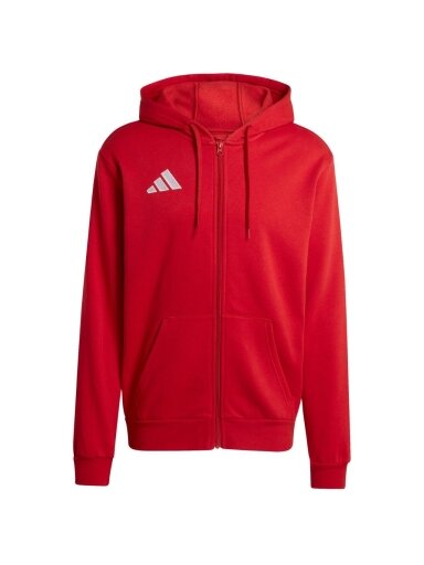 adidas Entrada 26 FZ Hoody vyriškas džemperis raudonas KF5944