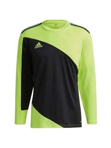 Adidas Squadra 21 Goalkeeper Jersey vyriški vartininko džemperiai, juodos ir laimo spalvos GN5795