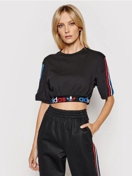Adidas marškinėliai moterims GN2932 juodi Adidas marškinėliai moterims GN2932 juodi