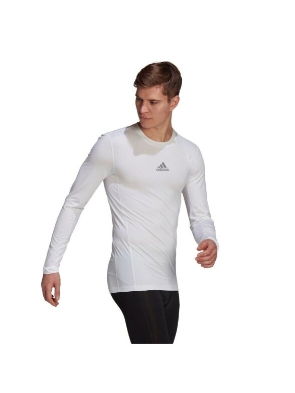 Adidas Compression Long vyriški marškinėliai balti GU7334 2 Adidas Compression Long vyriški marškinėliai balti GU7334 2