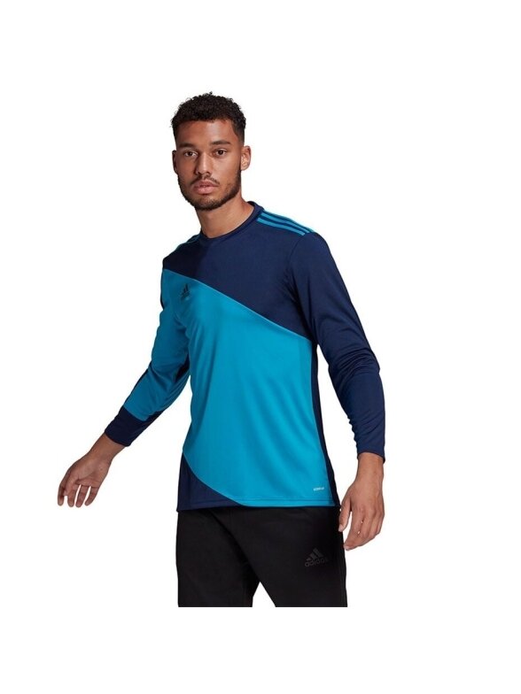 Adidas Squadra 21 Goalkeeper Jersey vyrų vartininko džemperis, mėlynos ir tamsiai mėlynos spalvos GN6944 3 Adidas Squadra 21 Goalkeeper Jersey vyrų vartininko džemperis, mėlynos ir tamsiai mėlynos spalvos GN6944 3