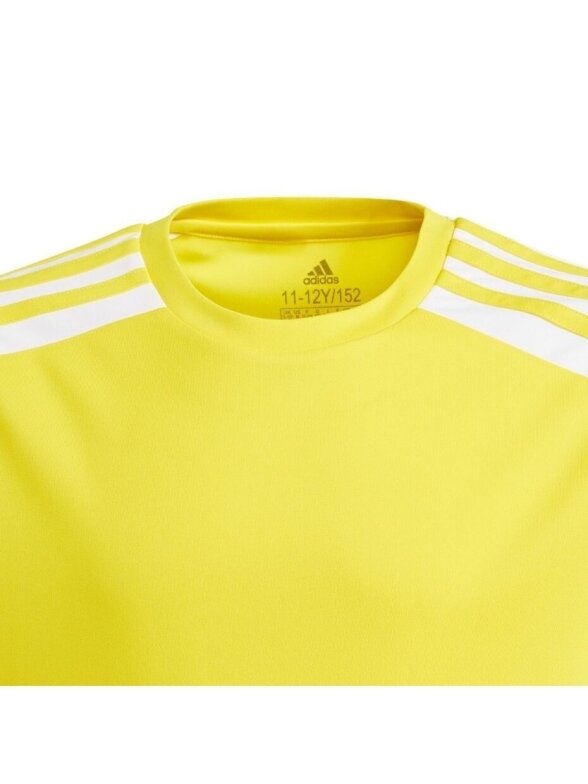 Adidas Squadra 21 Jersey Jaunimo marškinėliai, geltoni GN5744 2 Adidas Squadra 21 Jersey Jaunimo marškinėliai, geltoni GN5744 2