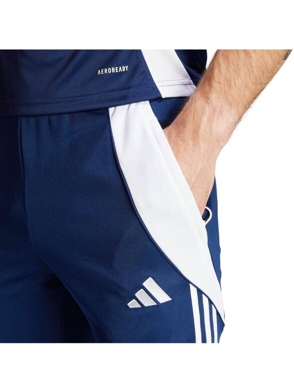 Adidas Tiro 24 Slim Training vyriškos kelnės, tamsiai mėlynos spalvos IR9344 4