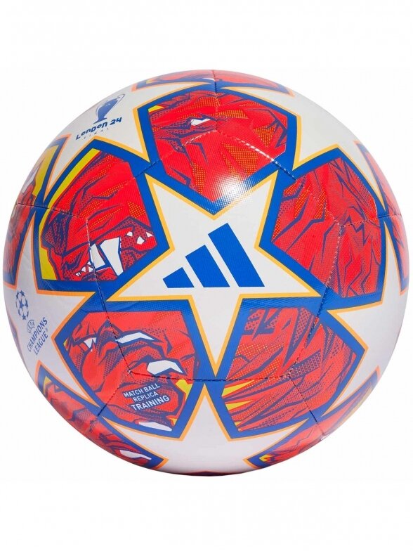 Adidas UCL Training futbolo kamuolys balta ir raudona IN9332 Adidas UCL Training futbolo kamuolys balta ir raudona IN9332