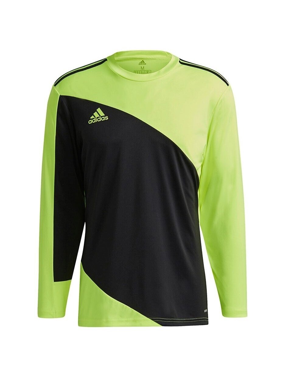 Adidas Squadra 21 Goalkeeper Jersey vyriški vartininko džemperiai, juodos ir laimo spalvos GN5795 Adidas Squadra 21 Goalkeeper Jersey vyriški vartininko džemperiai, juodos ir laimo spalvos GN5795