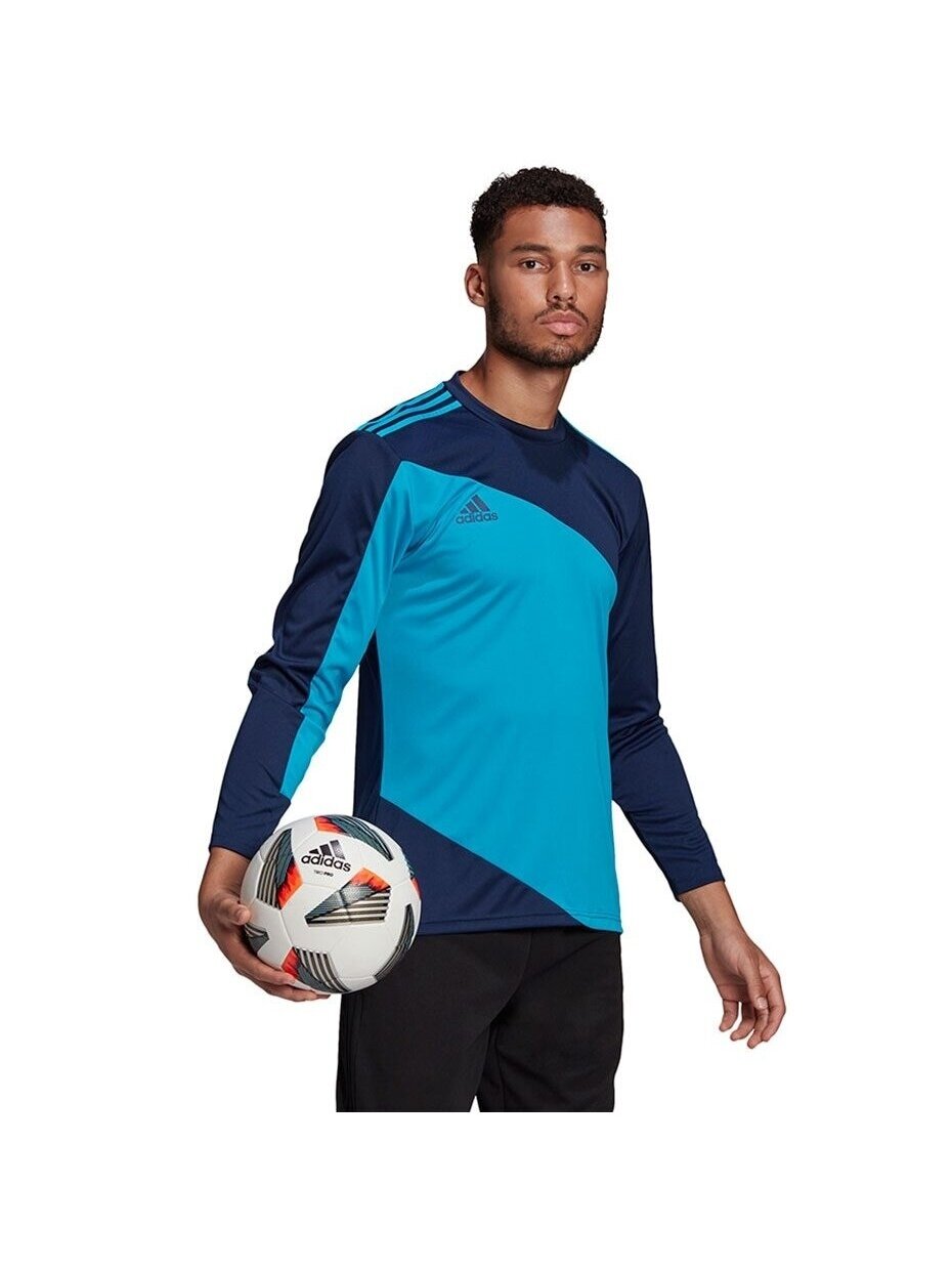 Adidas Squadra 21 Goalkeeper Jersey vyrų vartininko džemperis, mėlynos ir tamsiai mėlynos spalvos GN6944 4 Adidas Squadra 21 Goalkeeper Jersey vyrų vartininko džemperis, mėlynos ir tamsiai mėlynos spalvos GN6944 4
