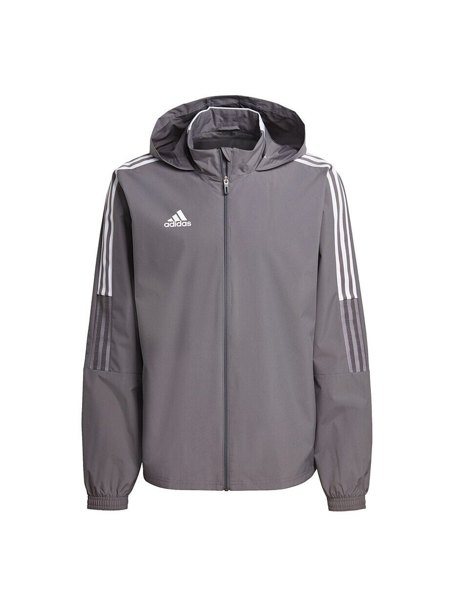 Adidas Tiro 21 Allweather vyriški džemperiai pilki GM7389 Adidas Tiro 21 Allweather vyriški džemperiai pilki GM7389