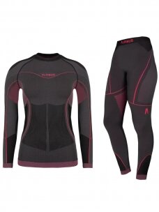 Alpinus termo drabužiai motermis Tactical Mora Set SI8925 tamsiai pilka/rožinė