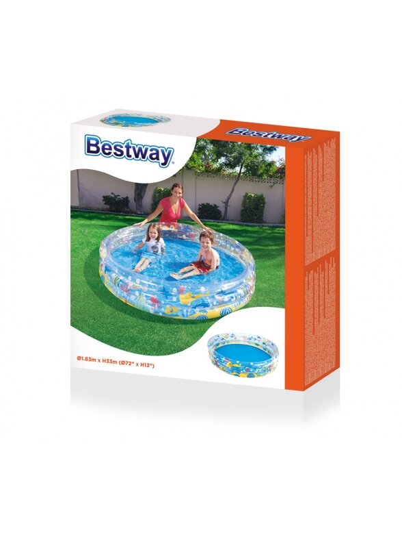 Pripučiamas baseinas BESTWAY 183x33cm /5617/51005 3 Pripučiamas baseinas BESTWAY 183x33cm /5617/51005 3