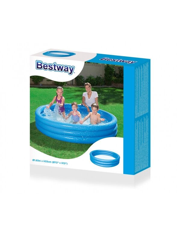 BasPripučiamas baseinas vaikams Bestway D183xH33cm 51027B 1