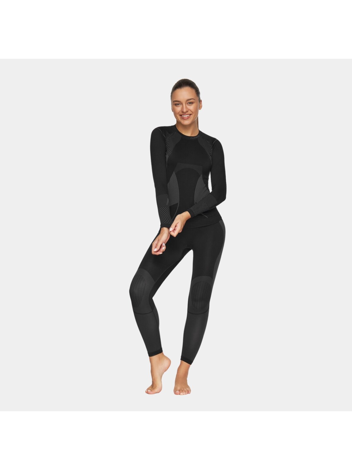 Alpinus Active Base Layer Set moteriškas termo apatinis trikotažas, juoda ir pilka GT43253