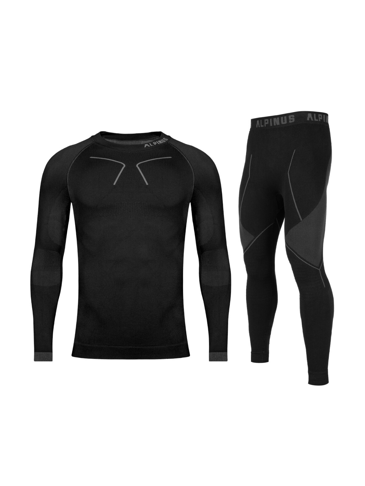 Vyriški termo apatiniai Alpinus Tactical Base Layer Set juodos ir pilkos spalvos GT43276 Vyriški termo apatiniai Alpinus Tactical Base Layer Set juodos ir pilkos spalvos GT43276