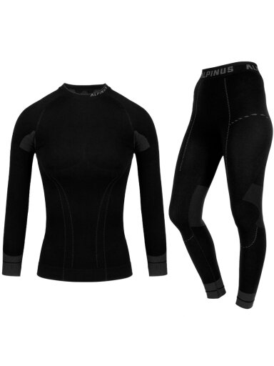 Moteriški termo apatiniai Alpinus Tactical Base Layer Set juodos ir pilkos spalvos GT18370