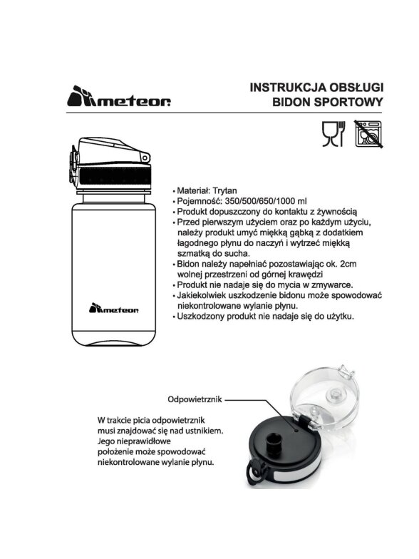 Bidon Meteor 1000 ml granatowy 55863 6