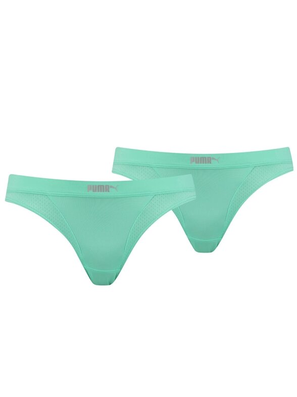 Puma moteriškas apatinis trikotažas PUMA Micro Mesh Bikini 2P mint 907632 01