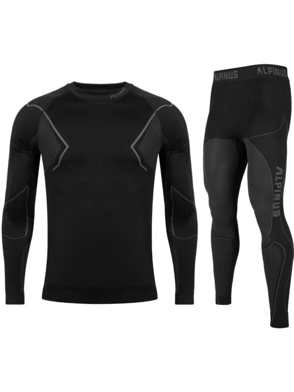 Vyriški termo apatiniai Alpinus Active Base Layer Set juodos ir pilkos spalvos GT43257