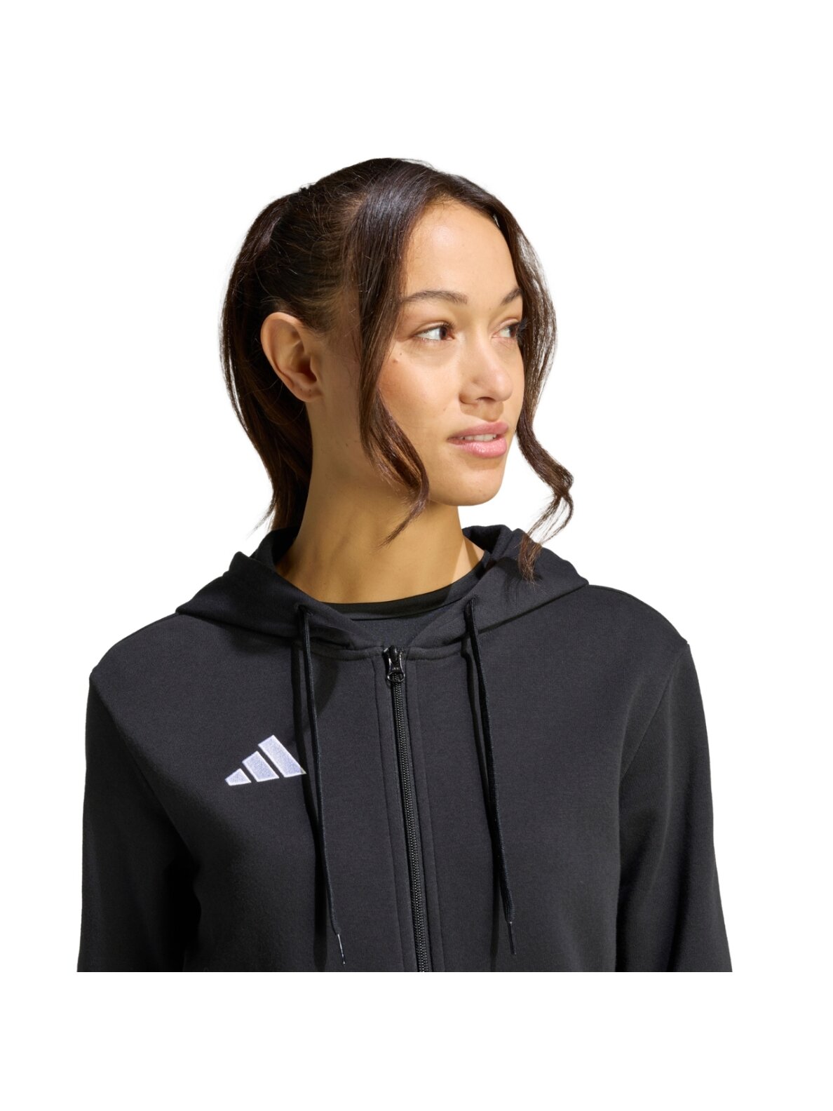 Adidas Entrada 26 Full Zip Hoodie džemperis moterims juodas KF5939 3 Adidas Entrada 26 Full Zip Hoodie džemperis moterims juodas KF5939 3