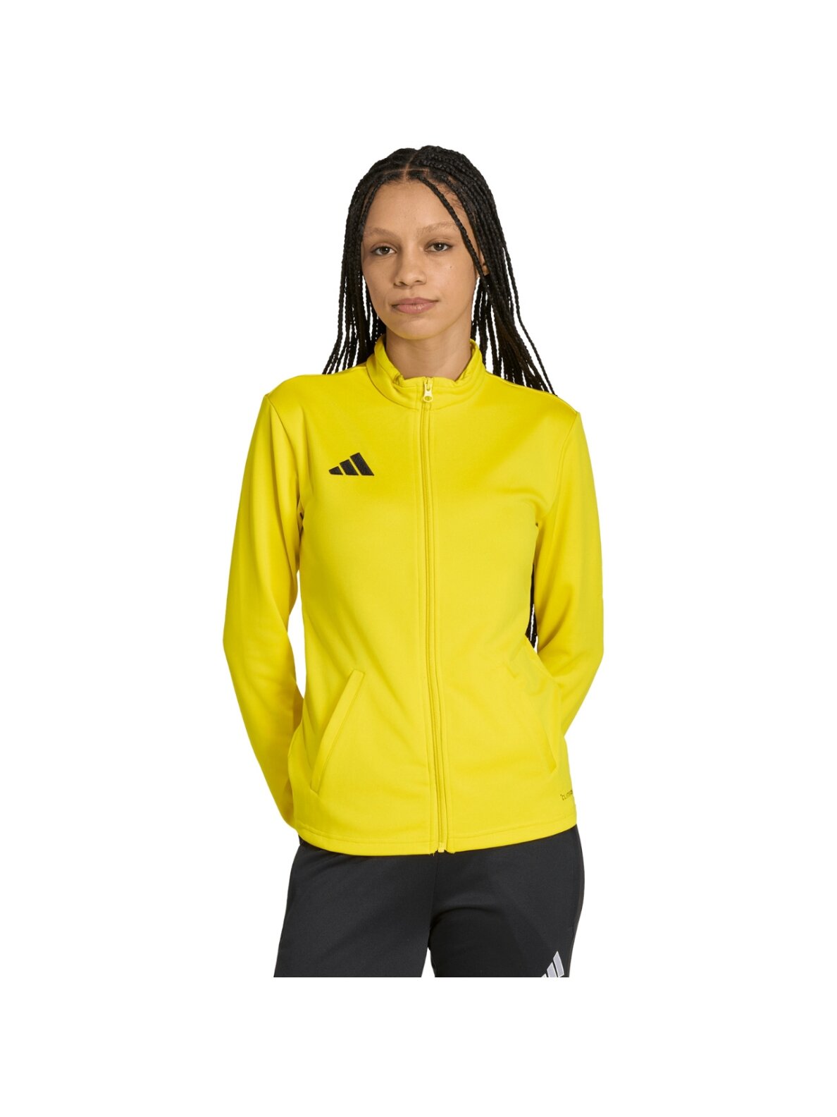 Adidas Entrada 26 Track džemperis moterims geltonas JZ6595 Adidas Entrada 26 Track džemperis moterims geltonas JZ6595