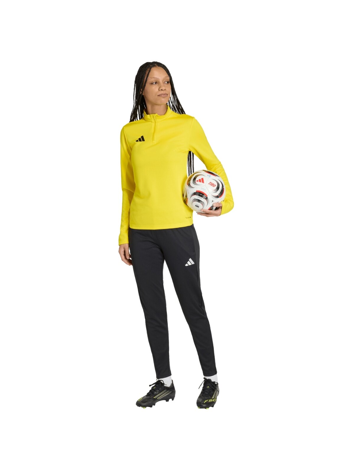 Adidas Entrada 26 Training Top džemperis moterims geltonas JZ6649 6 Adidas Entrada 26 Training Top džemperis moterims geltonas JZ6649 6