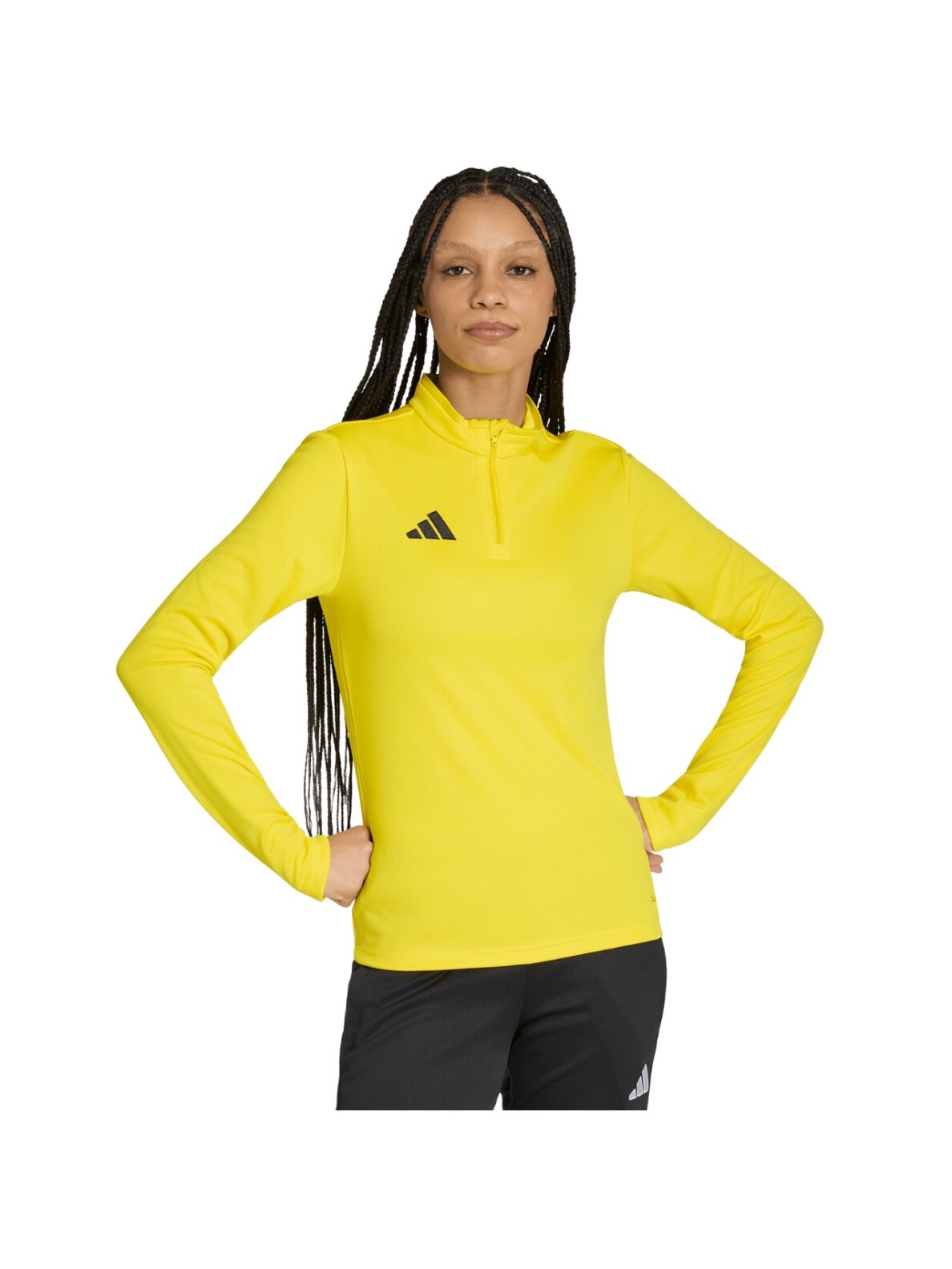 Adidas Entrada 26 Training Top džemperis moterims geltonas JZ6649 Adidas Entrada 26 Training Top džemperis moterims geltonas JZ6649