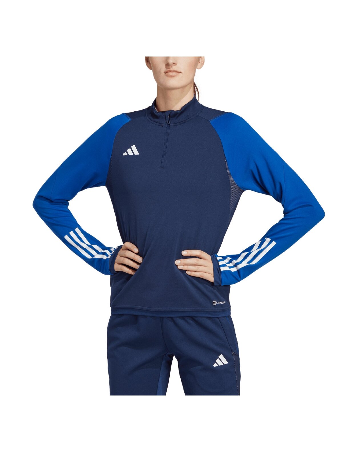 Moteriškas džemperis Adidas Tiro 23 Competition Training Top tamsiai mėlynos ir mėlynos spalvos IC4595 2