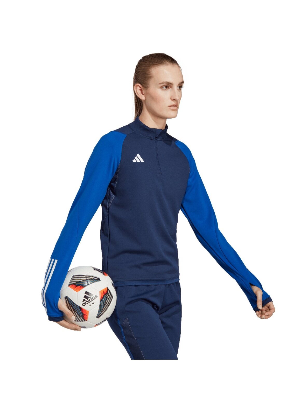 Moteriškas džemperis Adidas Tiro 23 Competition Training Top tamsiai mėlynos ir mėlynos spalvos IC4595 3 Moteriškas džemperis Adidas Tiro 23 Competition Training Top tamsiai mėlynos ir mėlynos spalvos IC4595 3