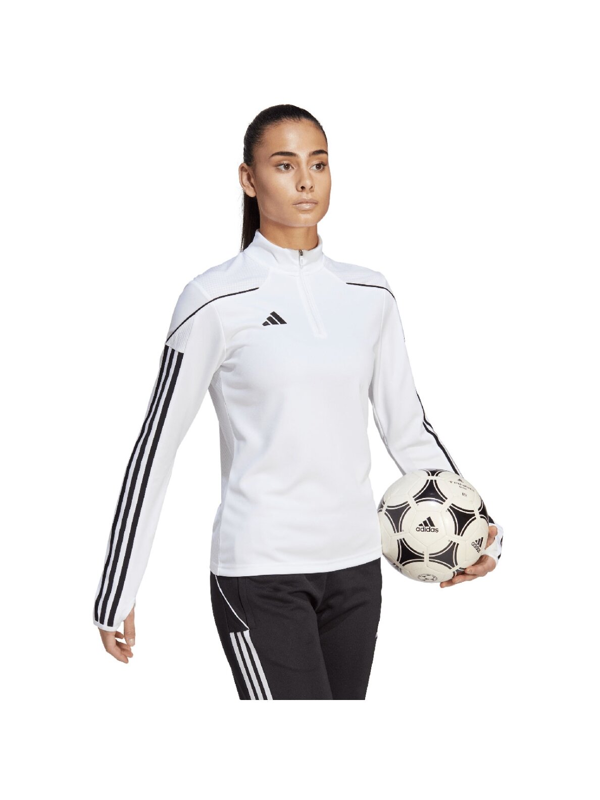 Adidas Tiro 23 League Training Top moteriškas džemperis, baltas HS3485 2 Adidas Tiro 23 League Training Top moteriškas džemperis, baltas HS3485 2