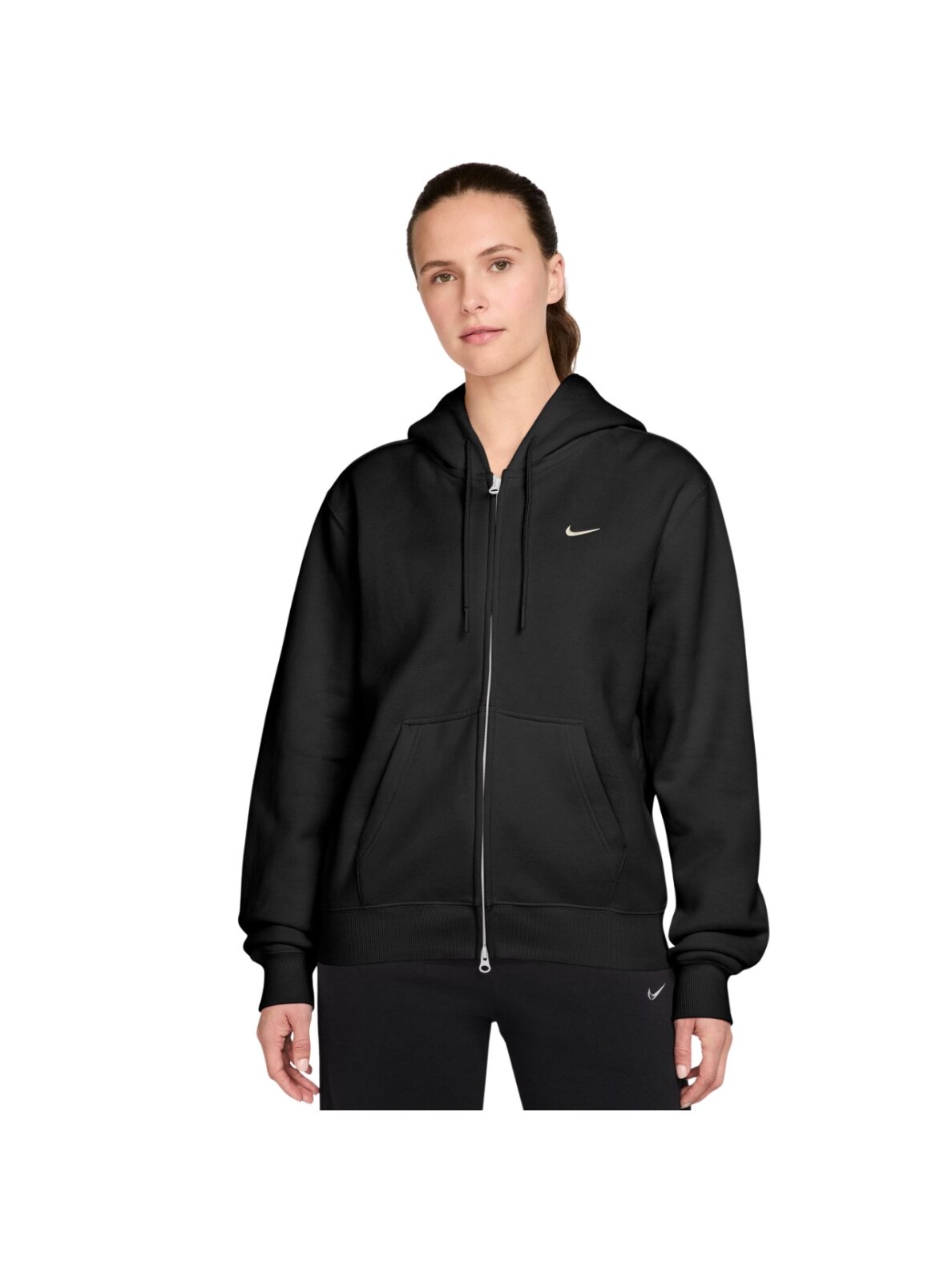 Nike Studio Fleece vidutinio svorio moteriška palaidinė, juoda IM8504 001 Nike Studio Fleece vidutinio svorio moteriška palaidinė, juoda IM8504 001