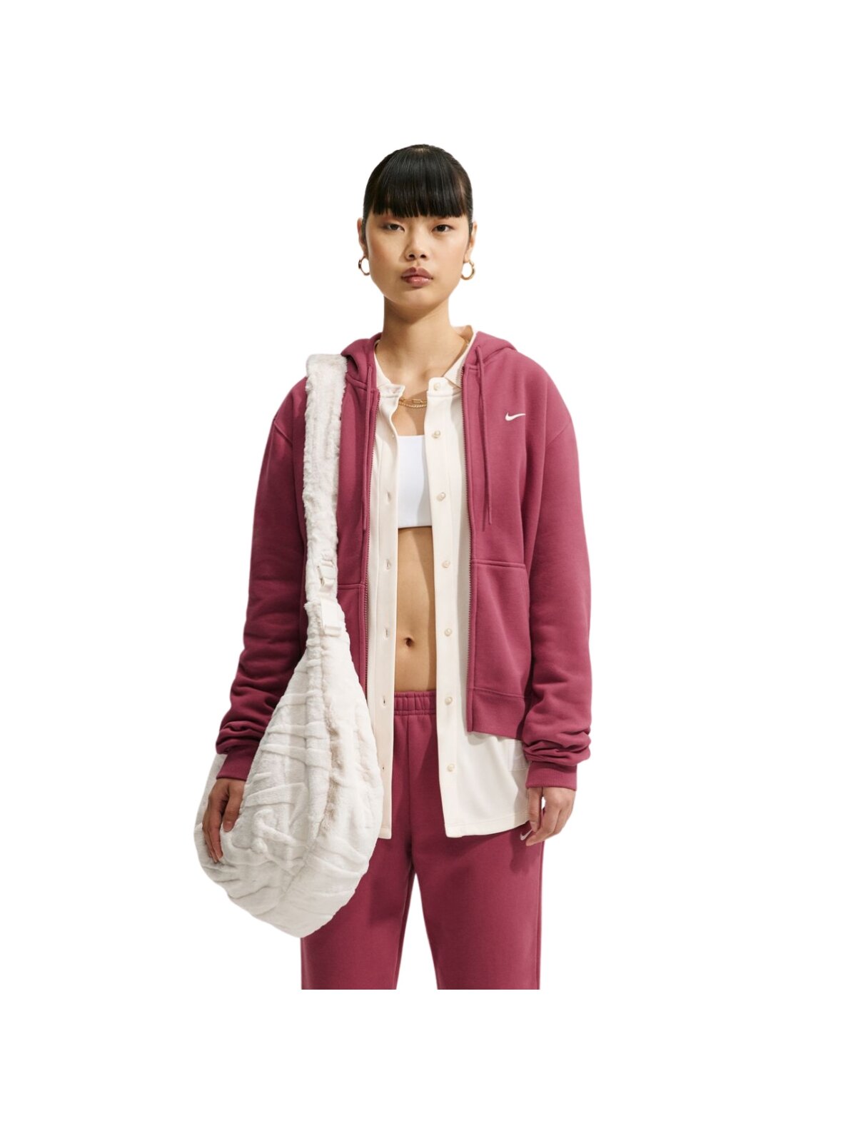 Nike Studio Fleece Medium Weight moteriškas megztinis rožinis IM8504 654