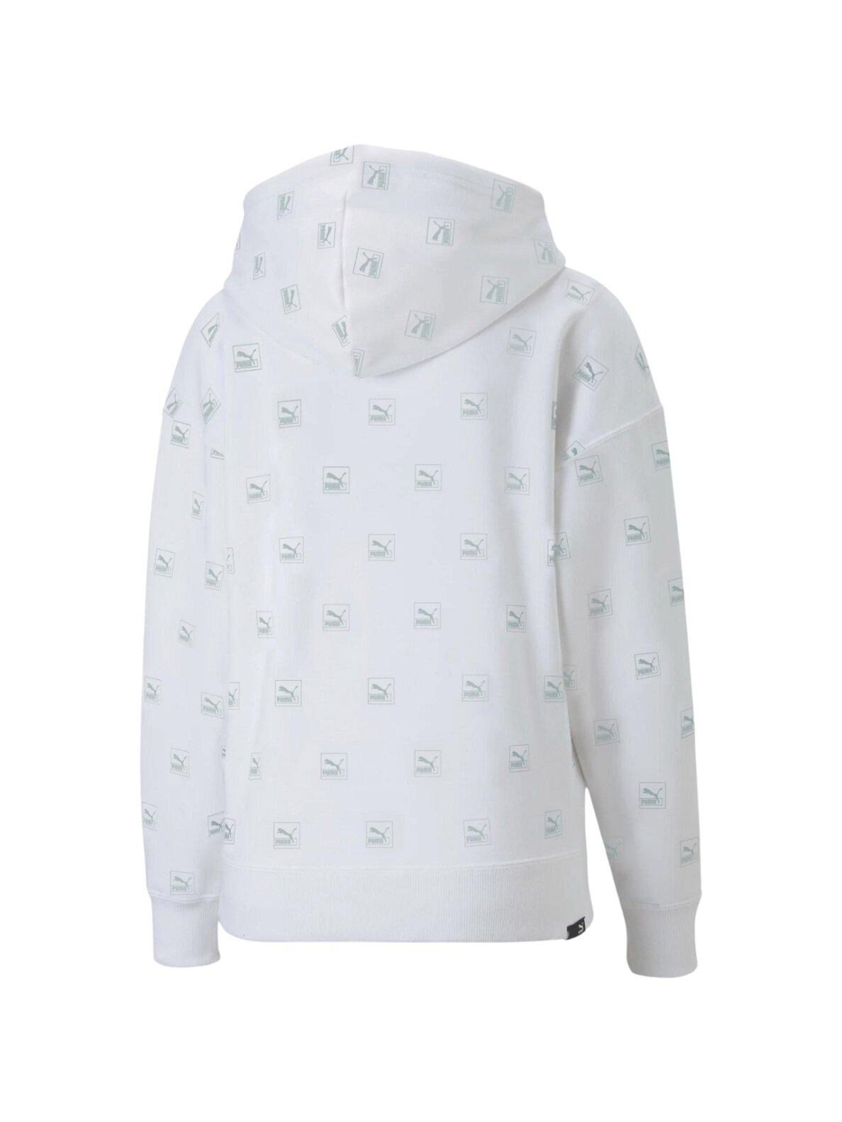 Puma Brand Love AOP Hoodie FL moteriškas džemperis baltas 535706 02 1