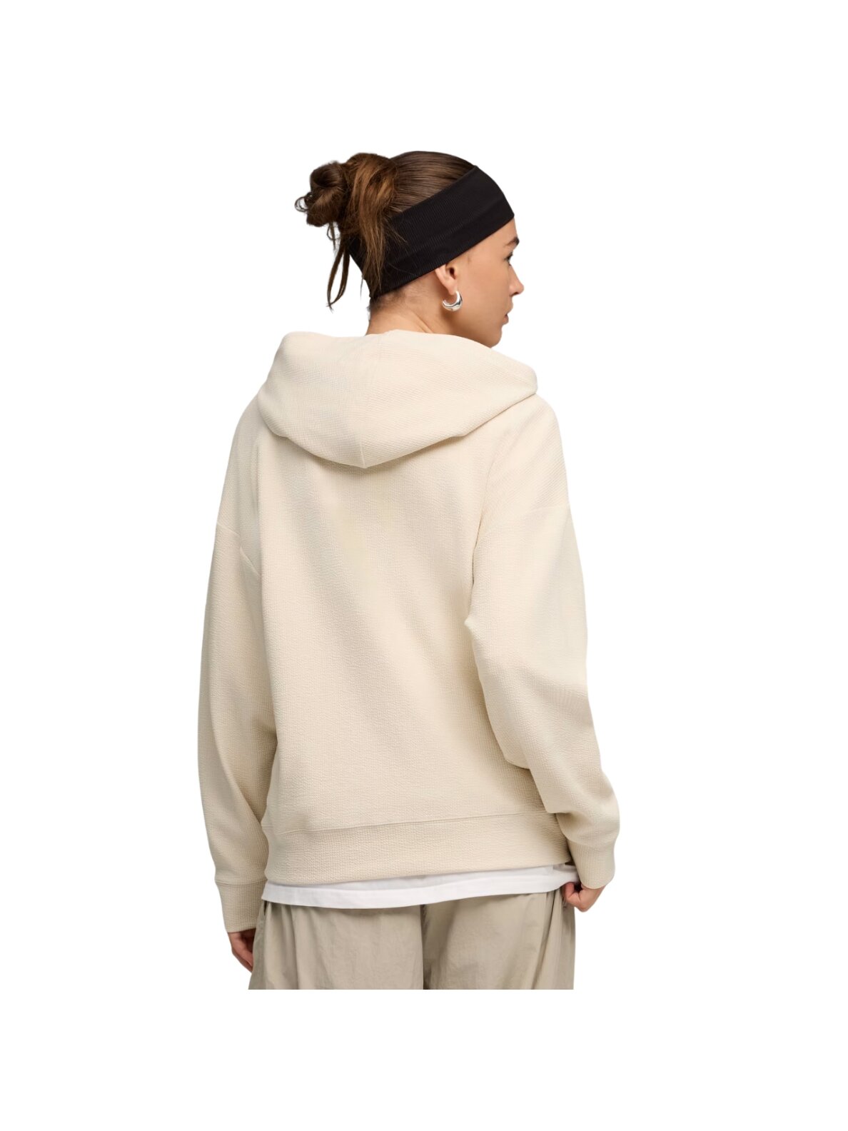 Puma ESS Elevated Comfort Hoodie džemperis moterims kreminis 691814 87 3