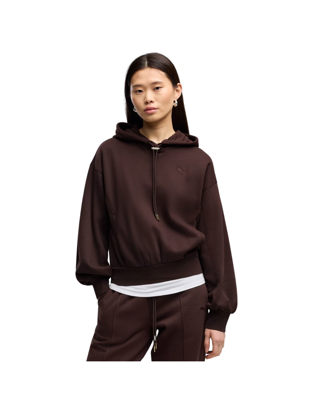 Puma moteriškas džemperis su gobtuvu Her Relaxed Hoodie, rudas 694027 33 Puma moteriškas džemperis su gobtuvu Her Relaxed Hoodie, rudas 694027 33