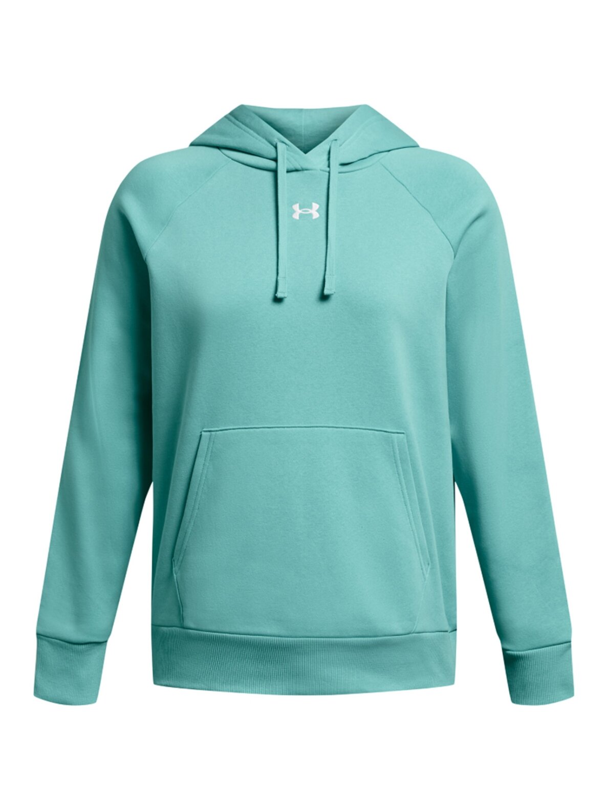 Under Armour Rival Flecce Hoodie moteriškas džemperis mėtų 1379500 482