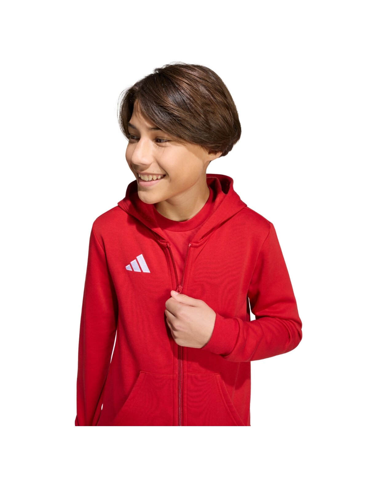 Adidas Entrada 26 Full Zip Hoodie vaikams džemperis raudonas KH1781 5 Adidas Entrada 26 Full Zip Hoodie vaikams džemperis raudonas KH1781 5