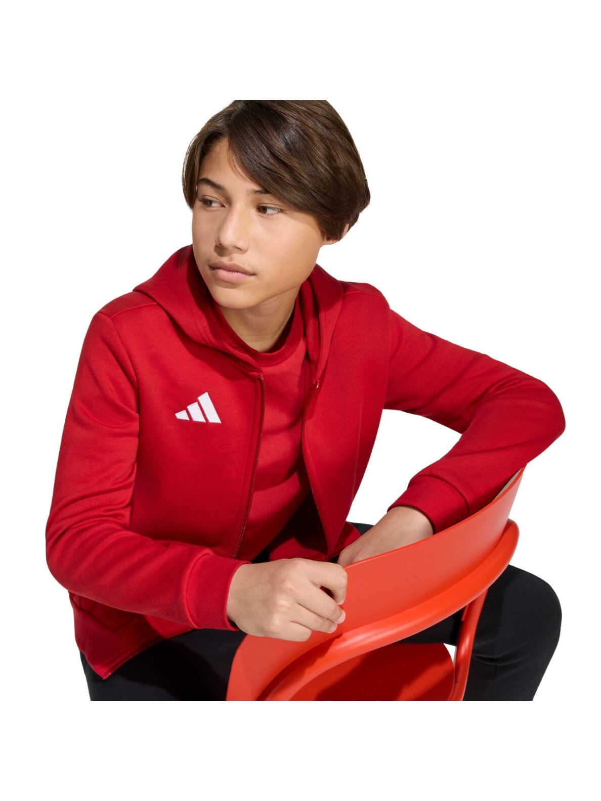 Adidas Entrada 26 Full Zip Hoodie vaikams džemperis raudonas KH1781 6 Adidas Entrada 26 Full Zip Hoodie vaikams džemperis raudonas KH1781 6
