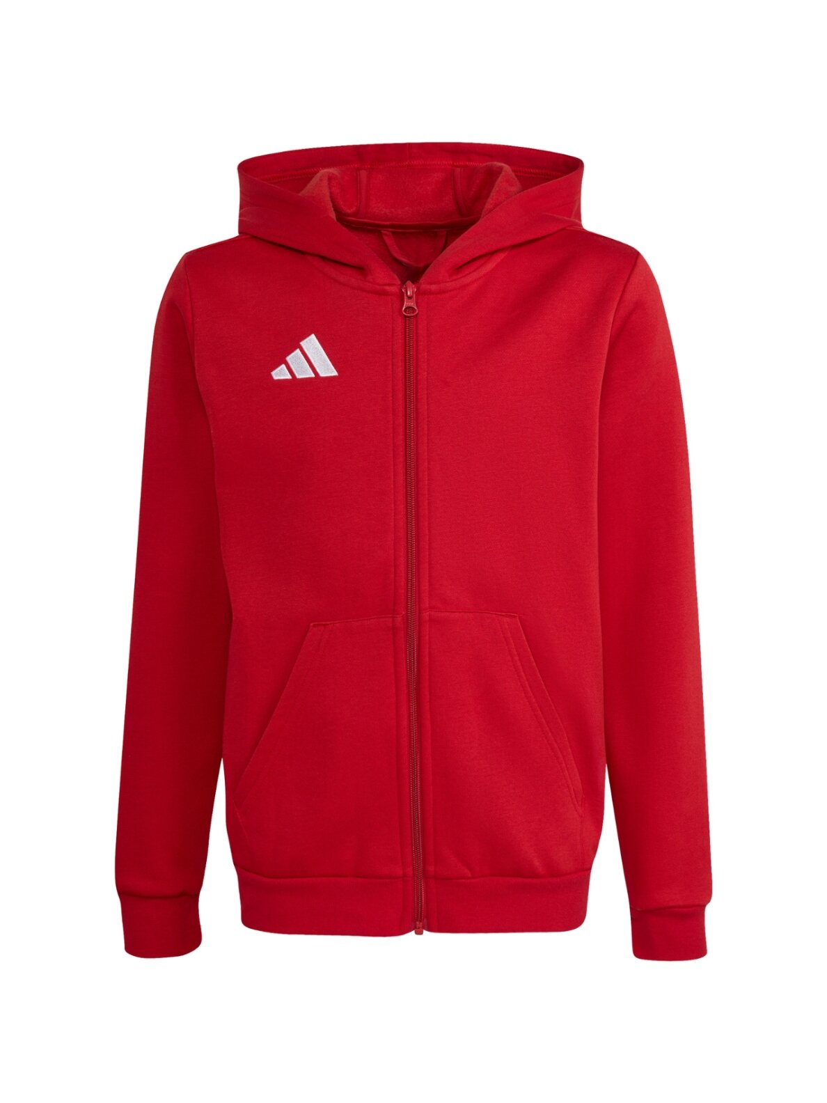 Adidas Entrada 26 Full Zip Hoodie vaikams džemperis raudonas KH1781 1