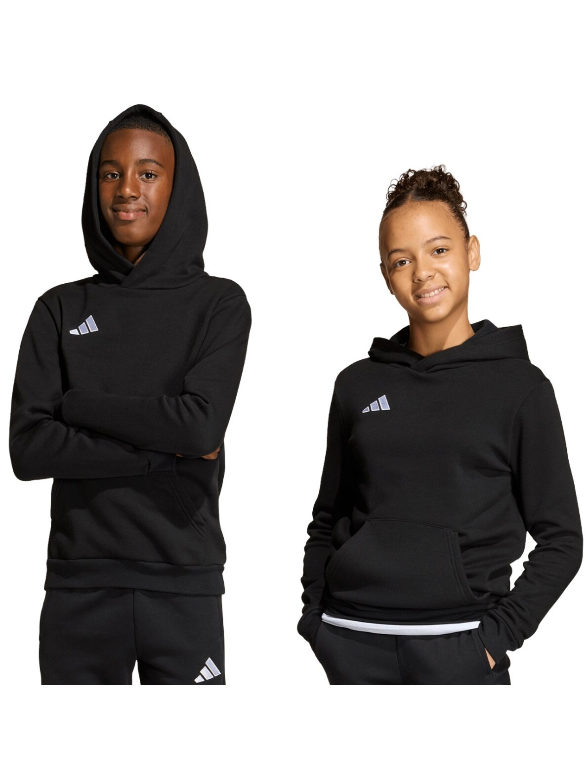 Adidas Entrada 26 Hoody vaikams juoda JZ6569 Adidas Entrada 26 Hoody vaikams juoda JZ6569