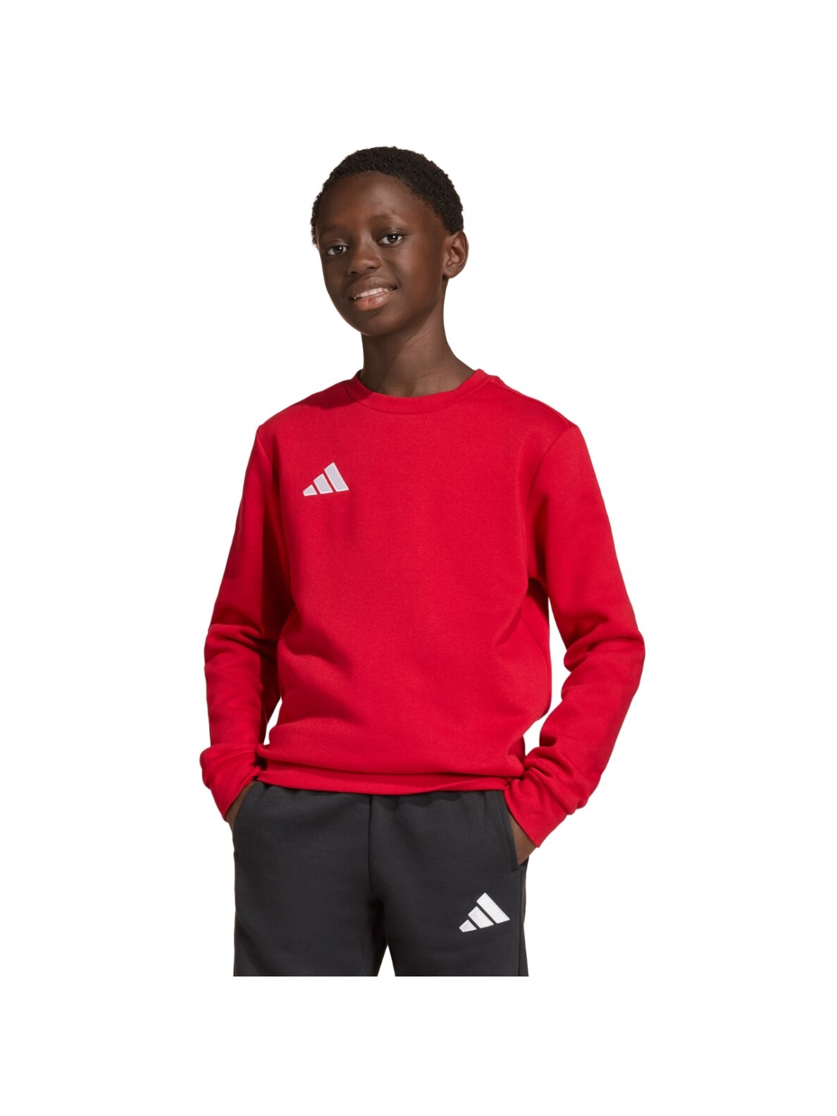 Adidas Entrada 26 Sweat Top džemperis vaikams raudonas JZ6556 3
