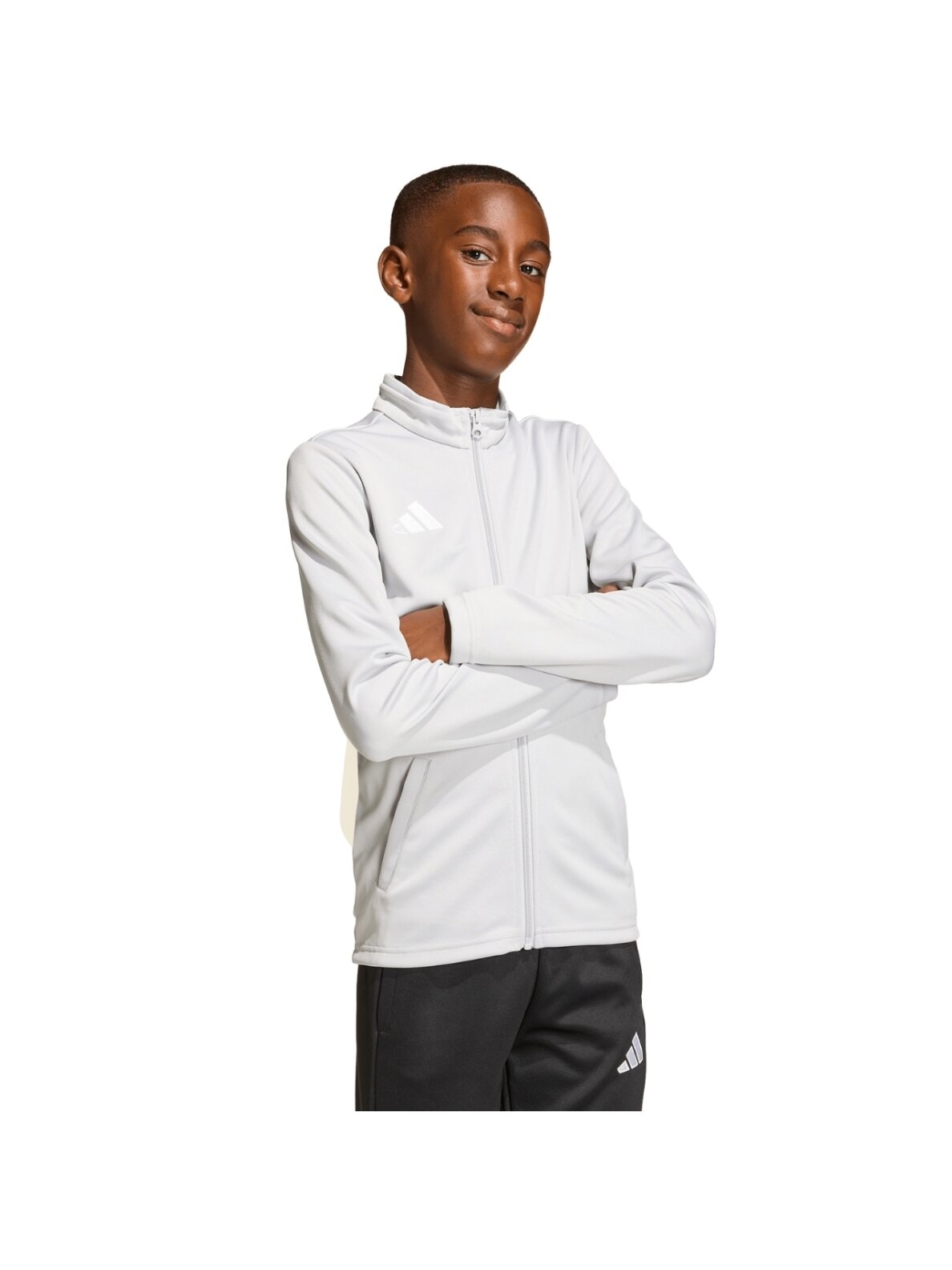 Adidas Entrada 26 Track švarkas vaikams šviesiai pilkas JZ6610 3