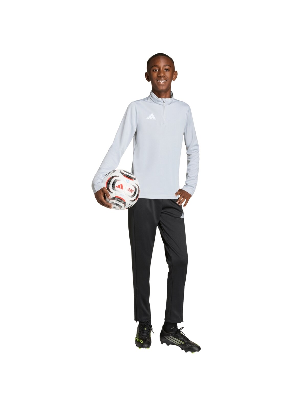Adidas Entrada 26 Training Top šviesiai pilka vaikams JZ6637 7 Adidas Entrada 26 Training Top šviesiai pilka vaikams JZ6637 7