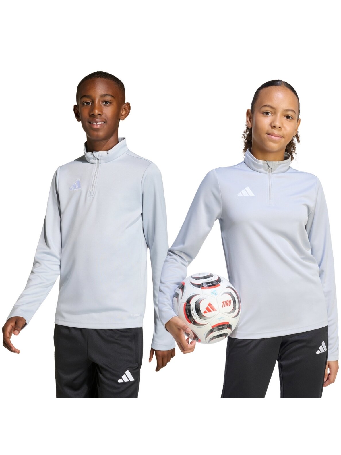 Adidas Entrada 26 Training Top šviesiai pilka vaikams JZ6637 Adidas Entrada 26 Training Top šviesiai pilka vaikams JZ6637