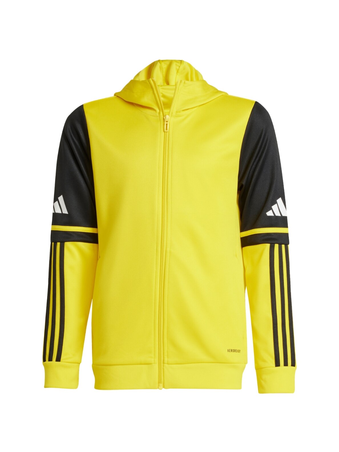 Adidas Squadra 25 Hoody vaikiška džemperis geltona-juoda JP3386 1 Adidas Squadra 25 Hoody vaikiška džemperis geltona-juoda JP3386 1